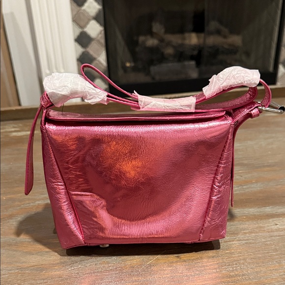 Free People Sabi Metallic Leather Crossbody Bag‎ Sangria Sunrise NWT - Picture 2 of 11